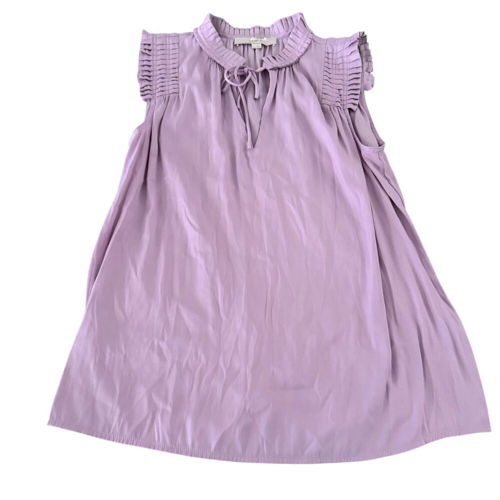 Loft womens lightweight dressy top lavender spring summer sz S frilly loose fit